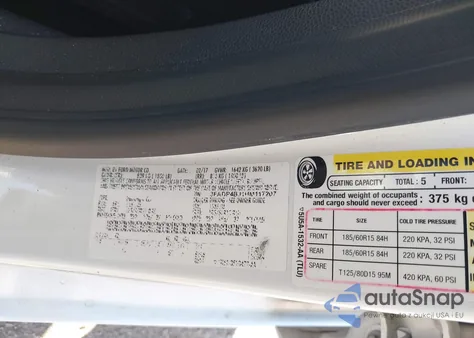 2017 Ford Fiesta Se z USA, uszkodzony, nr VIN 3FADP4BJ1HM117207